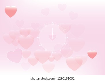 Valentine's day background with hearts