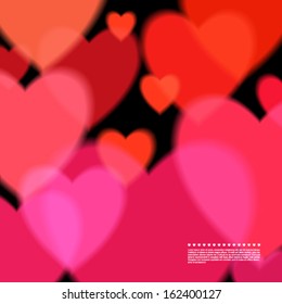 Valentine's day background with hearts.