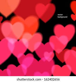 Valentine's day background with hearts.