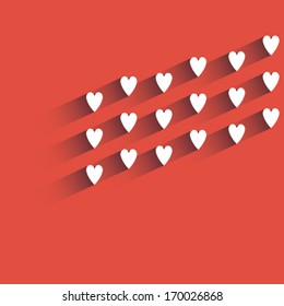 Valentine's day background with hearts