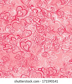 Valentine's day background with hearts 