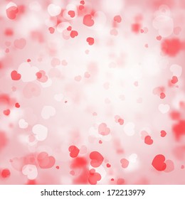 Valentine's Day Background with Hearts 