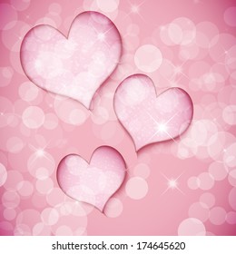 Valentine's day background with hearts 