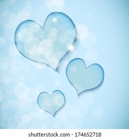 Valentine's day background with hearts 