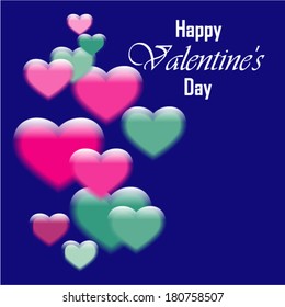 Valentine's day background with hearts 