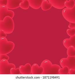 Antecedentes del día de San Valentín con corazones.