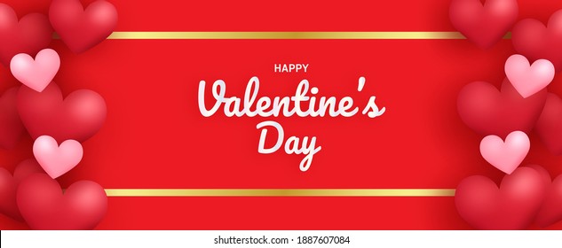 Valentine's day background with a hearts.