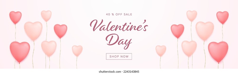 Valentines Day Background with Hearts.