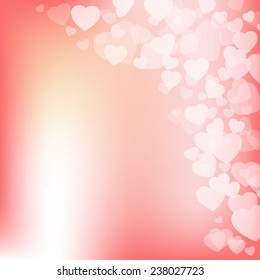 Valentines day background with hearts
