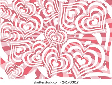 Valentine's day background with hearts