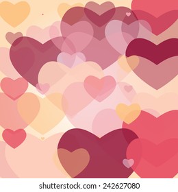 Valentine's day background with hearts