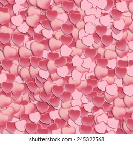 Valentine's Day Background with Hearts