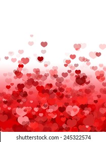 Valentine's Day Background with Hearts