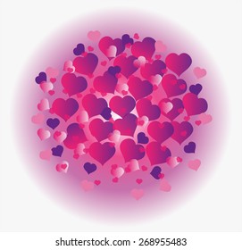 Valentine's day background with hearts