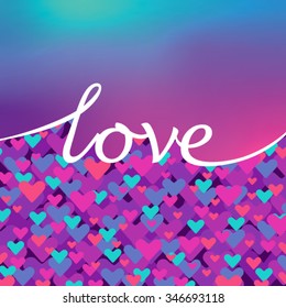 Valentines Day background with hearts