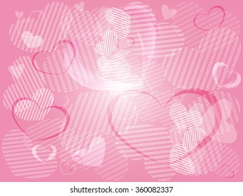 Valentine's day background with hearts