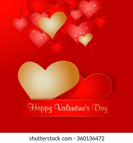 Valentine's Day background with hearts