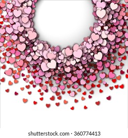 Valentines day background with hearts