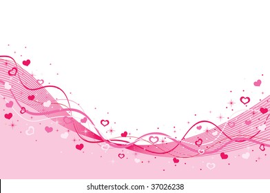 Valentine's day background with hearts.