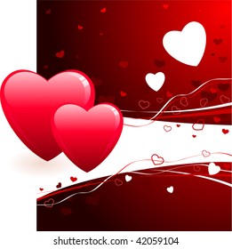Valentine's Day background with hearts