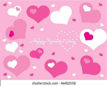 Valentines Day background with a lot of hearts
