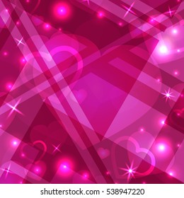 Valentines Day Background with hearts 
