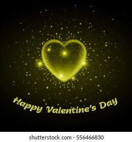 Valentines Day background with hearts.