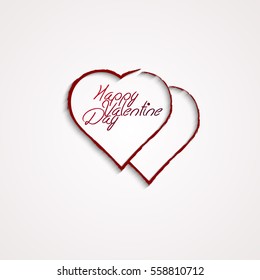 Valentine's day background with hearts