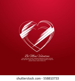 Valentine's day background with hearts