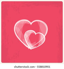 Valentine's day background with hearts