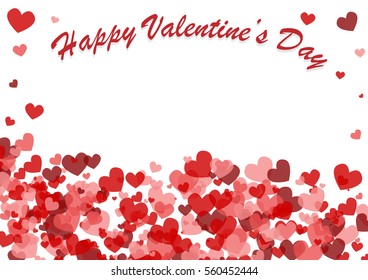 valentine's day background with hearts