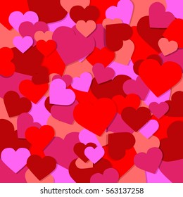 Valentine's day background with hearts