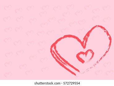 Valentine's day background with hearts.