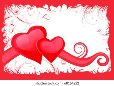  valentine's day background with hearts
