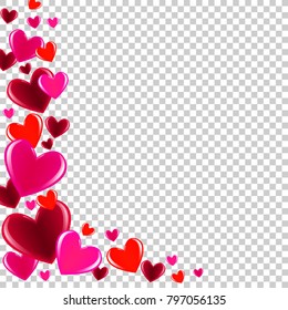 Valentine's day background with hearts.