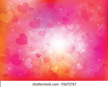 Valentine's day background with hearts