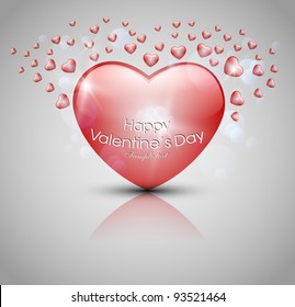 Valentine's day background with hearts