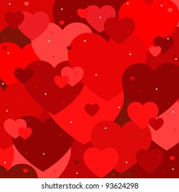 Valentine's Day background with hearts