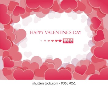 Valentine's day background with hearts