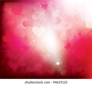 Valentine's day background with hearts