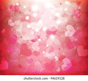 Valentine's day background with hearts
