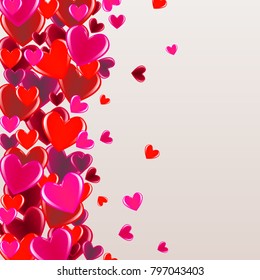 Valentine's day background with hearts. Abstract background design. Template for prints, textile and decoration, wallpaper