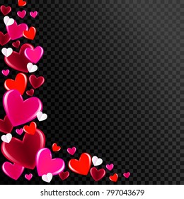 Valentine's day background with hearts. Abstract background design. Template for prints, textile and decoration, wallpaper