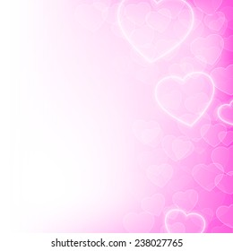 Valentine's day background with hearts and copy space