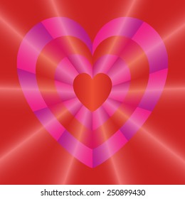 Valentine's day background with hearts of different sizes