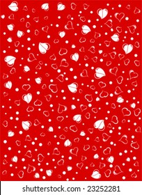Valentines Day background with Hearts, element for design, vector illustration