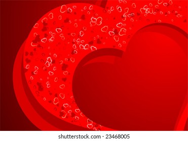 Valentines Day background with Hearts, element for design, vector illustration