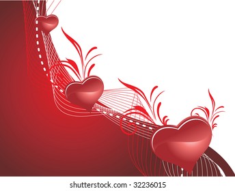 Valentines Day background with Hearts element for design