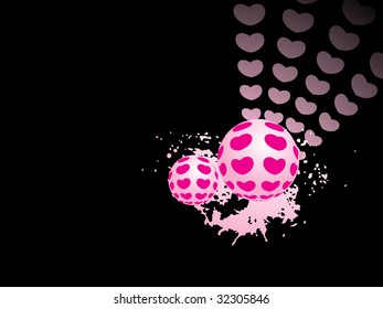 Valentines Day background with Hearts element for design