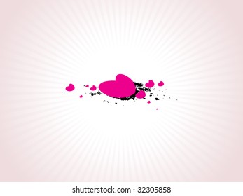 Valentines Day background with Hearts element for design